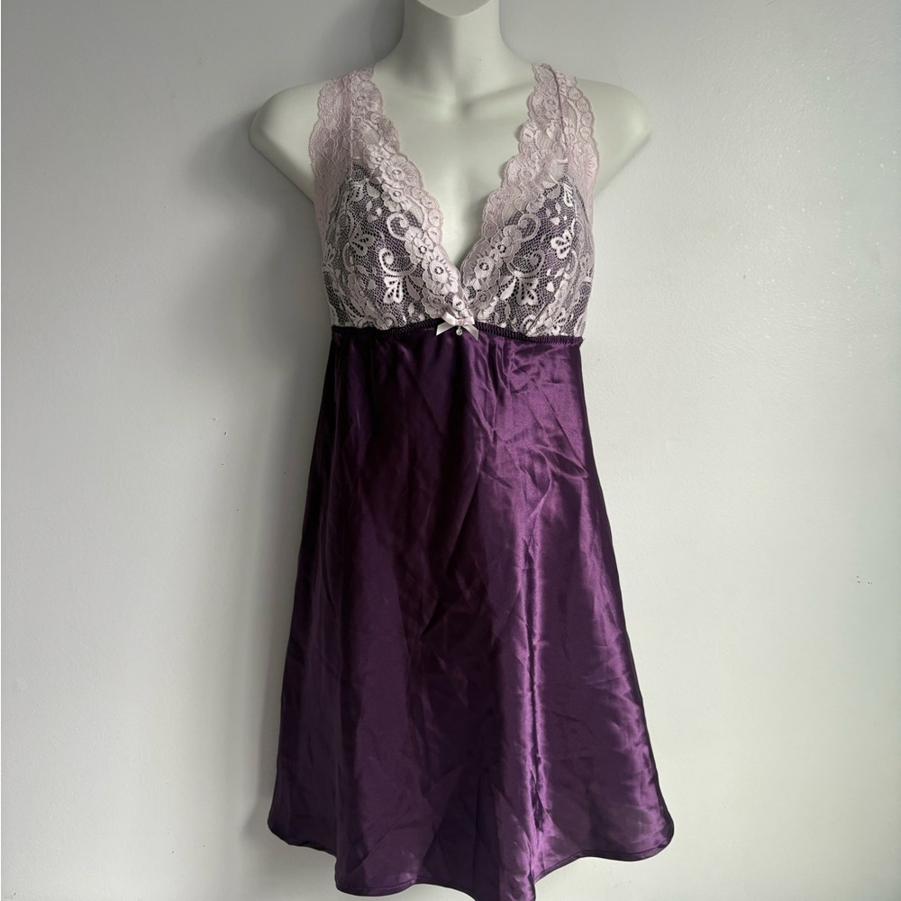 Purple lace Y2K baby doll dress